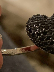 Karosi Jewels signature ring -Black cz - Adjustable