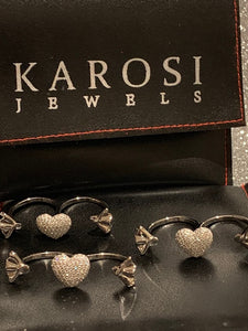 Karosi Jewels signature ring - Clear CZ - Adjustable
