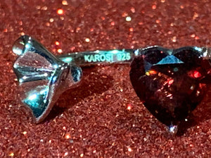 Karosi Jewels  Full Heart 8mm Garnet  Gemstone  Ring - Adjustable