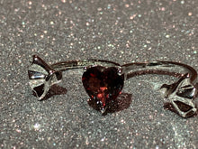 Load image into Gallery viewer, Karosi Jewels  Full Heart 8mm Garnet  Gemstone  Ring - Adjustable